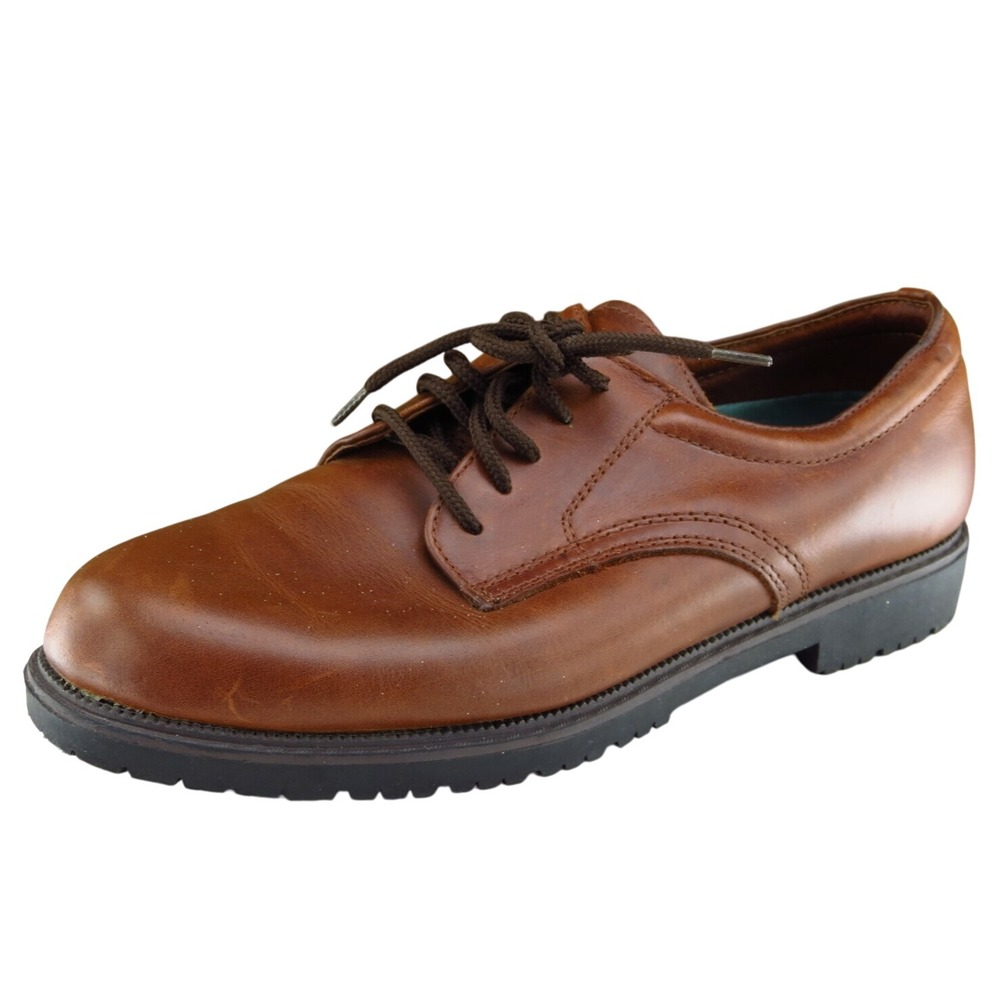 Claybrooke Shoes Sz 9‎ M Brown Derby Oxfords Leather Men